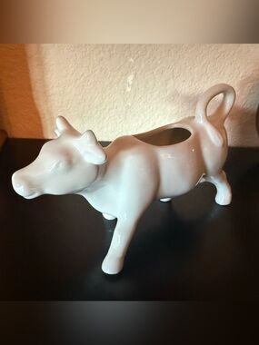 White Ceramic Cow Creamer Pitcher